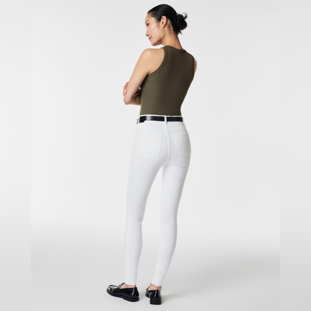 SPANX Women's Crisp White Ankle Skinny Jeans - Large Petite - Picture 4 of 15